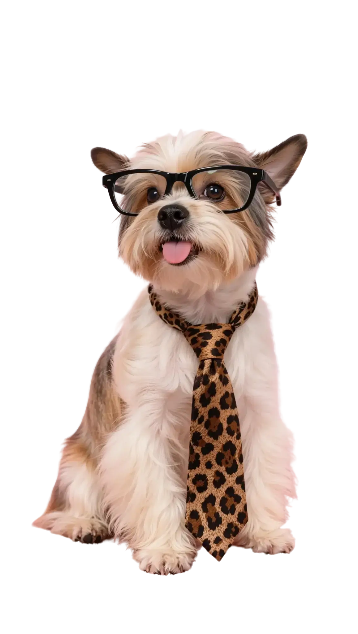 Dog with glasses