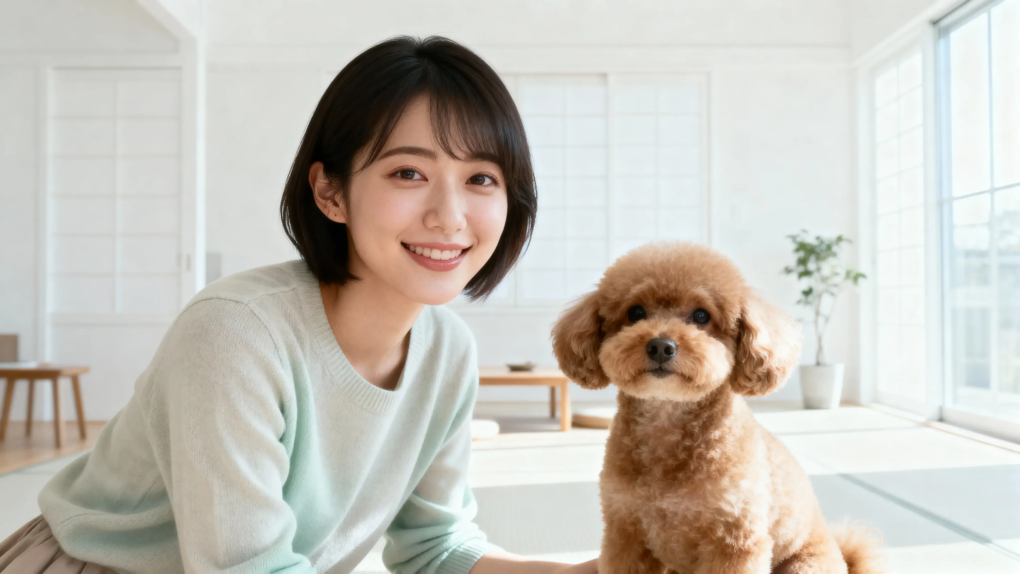 Woman with a dog